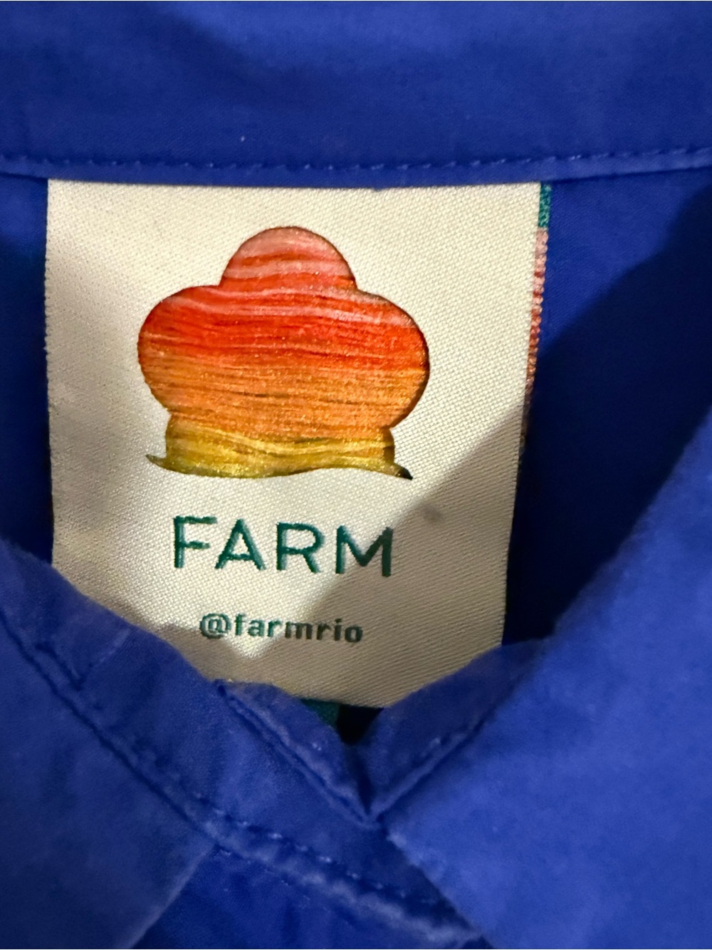 FARM Rio Blue Flower oversized shirt - Picture 5 of 6
